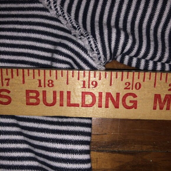 *NWT* For The Republic Distressed Striped Sweatshirt Casual Black White S - Picture 9 of 9